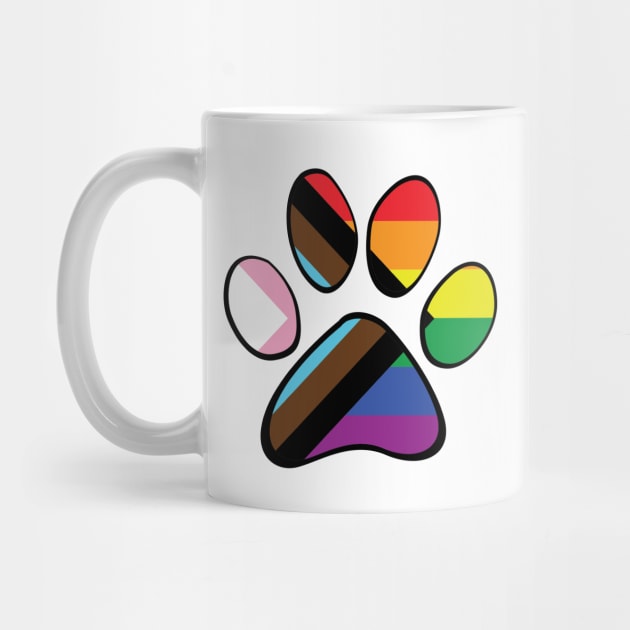 Progress Pride Paw by HyperOtterDesigns